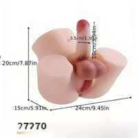 3.94in Shemale Sex Torso Butt Masturbator with Realistic Penis Silicone Dildo
