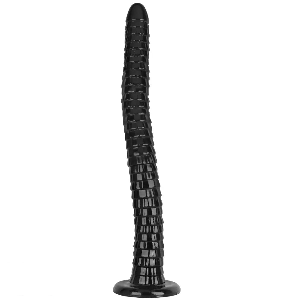 31.5in Black PVC Huge Long Masturbator For Women Gay Dildo Sex Toy