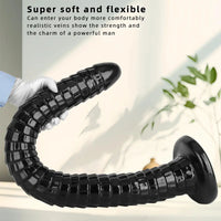 31.5in Black PVC Huge Long Masturbator For Women Gay Dildo Sex Toy