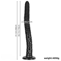 31.5in Black PVC Huge Long Masturbator For Women Gay Dildo Sex Toy