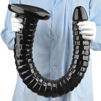 31.5in Black PVC Huge Long Masturbator For Women Gay Dildo Sex Toy
