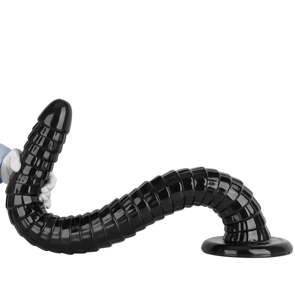 31.5in Black PVC Huge Long Masturbator For Women Gay Dildo Sex Toy