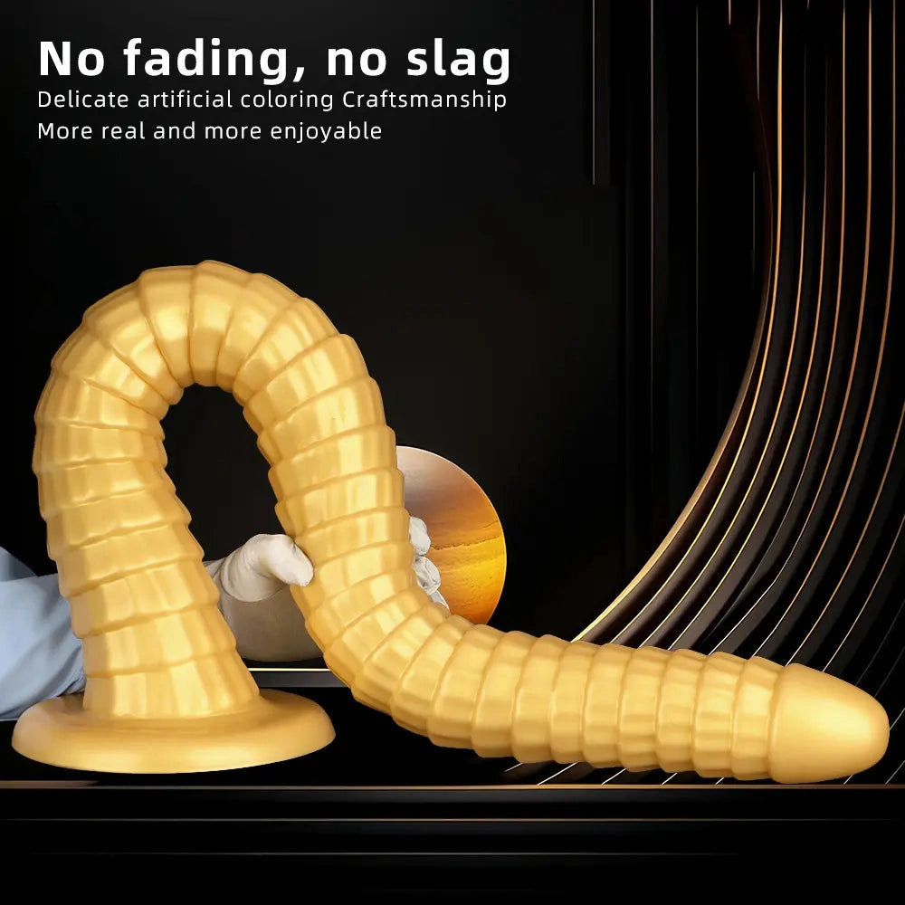 31.5in Golden Silicone Soft Huge Long Masturbator For Women Gay Dildo