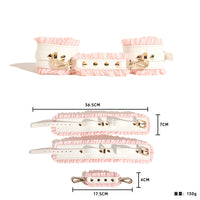 BDSM Lace Maid Leather Bondage Kit Flirting Sex Tool 6PCS