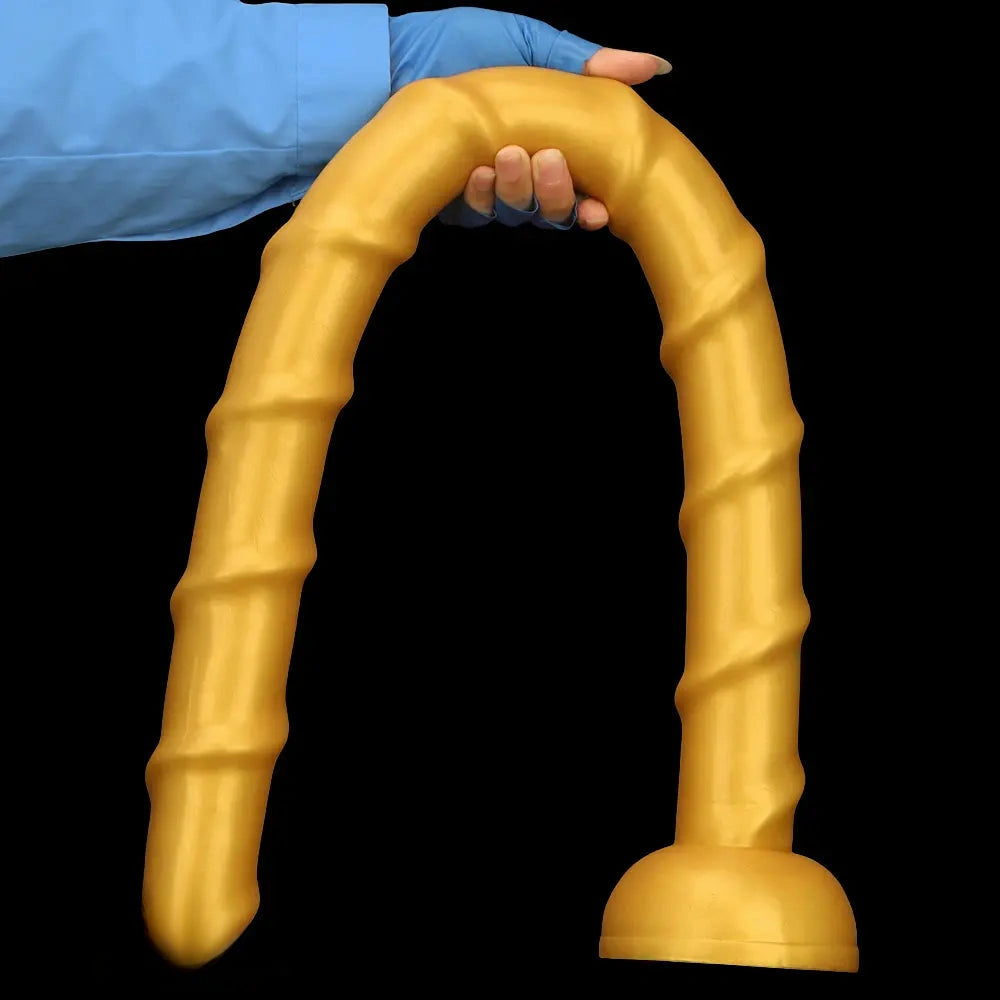 33.46in Golden Silicone Super Long Huge Dildo Couples Pleasure Solo Play
