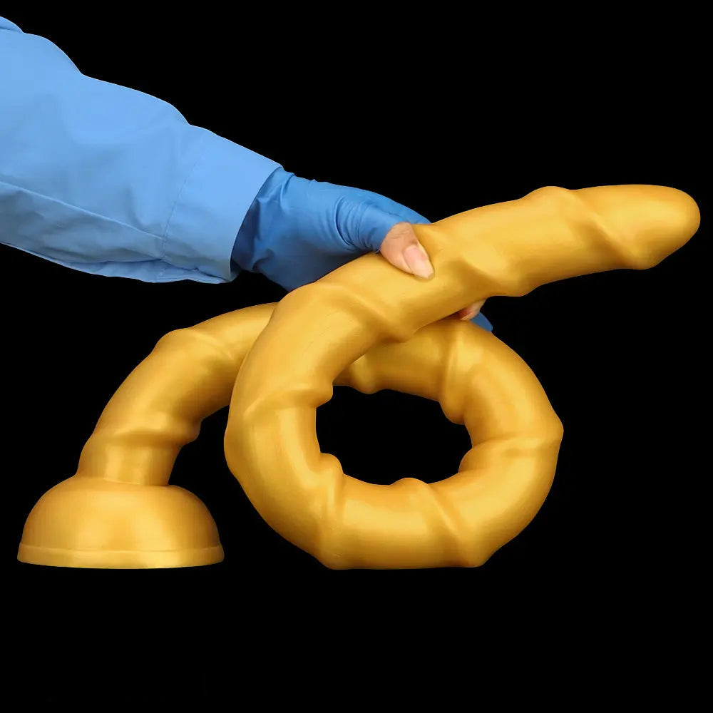 33.46in Golden Silicone Super Long Huge Dildo Couples Pleasure Solo Play