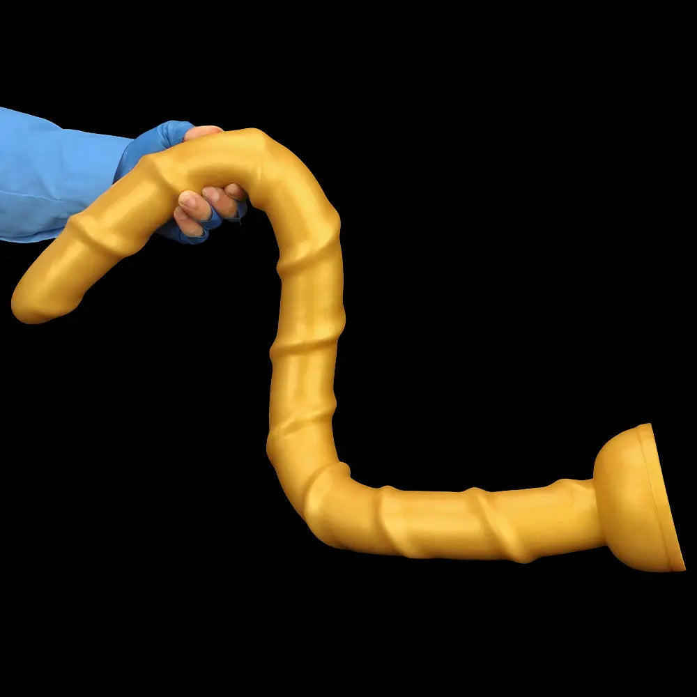 33.46in Golden Silicone Super Long Huge Dildo Couples Pleasure Solo Play