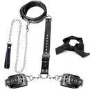 BDSM Bondage Neck to Wrist Restraints Kit with Traction Chain
