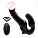 10 Frequency Vibrating Remote Control Double Ended Wearable Dildo