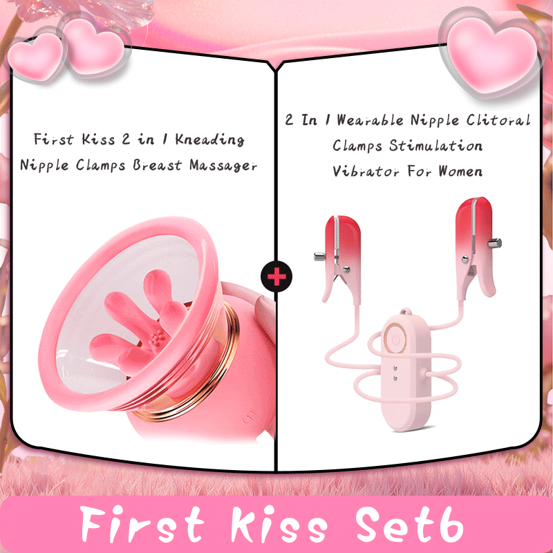 First Kiss 2-in-1 Knet-Nippelklemmen Brustmassagegerät