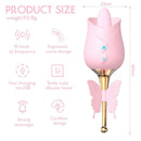 10-Frequency Vibration Tongue Licking Rose Vibrator