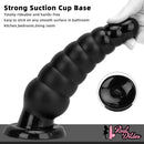 10.63in Realistic Big PVC Black Dildo Butt Plug For Anal Expansion