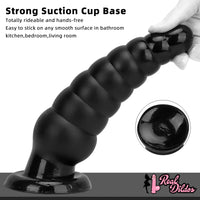 10.63in Realistic Big PVC Black Dildo Butt Plug For Anal Expansion