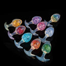 Aurora Bean Sprout Crystal Silicone Anal Plug with T-Bar Base