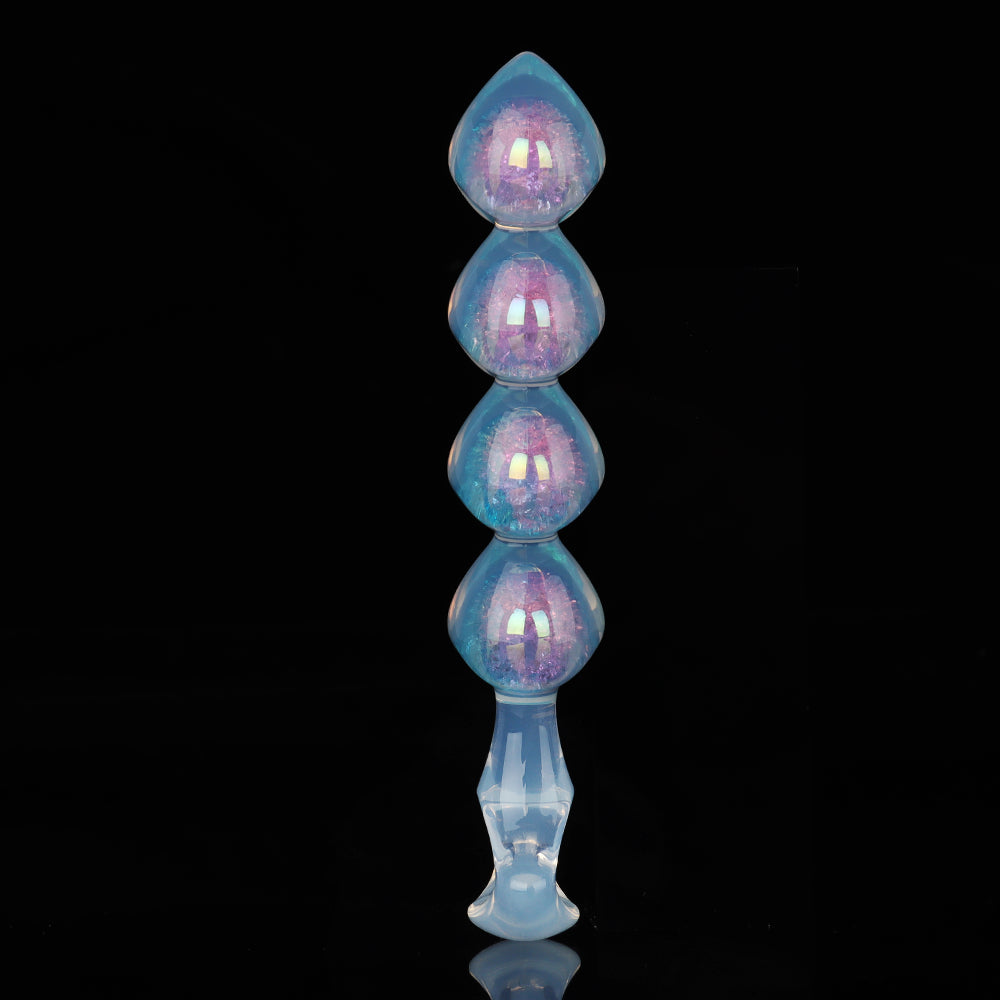Iridescent Aurora Heart-Shaped Anal Bead Plug