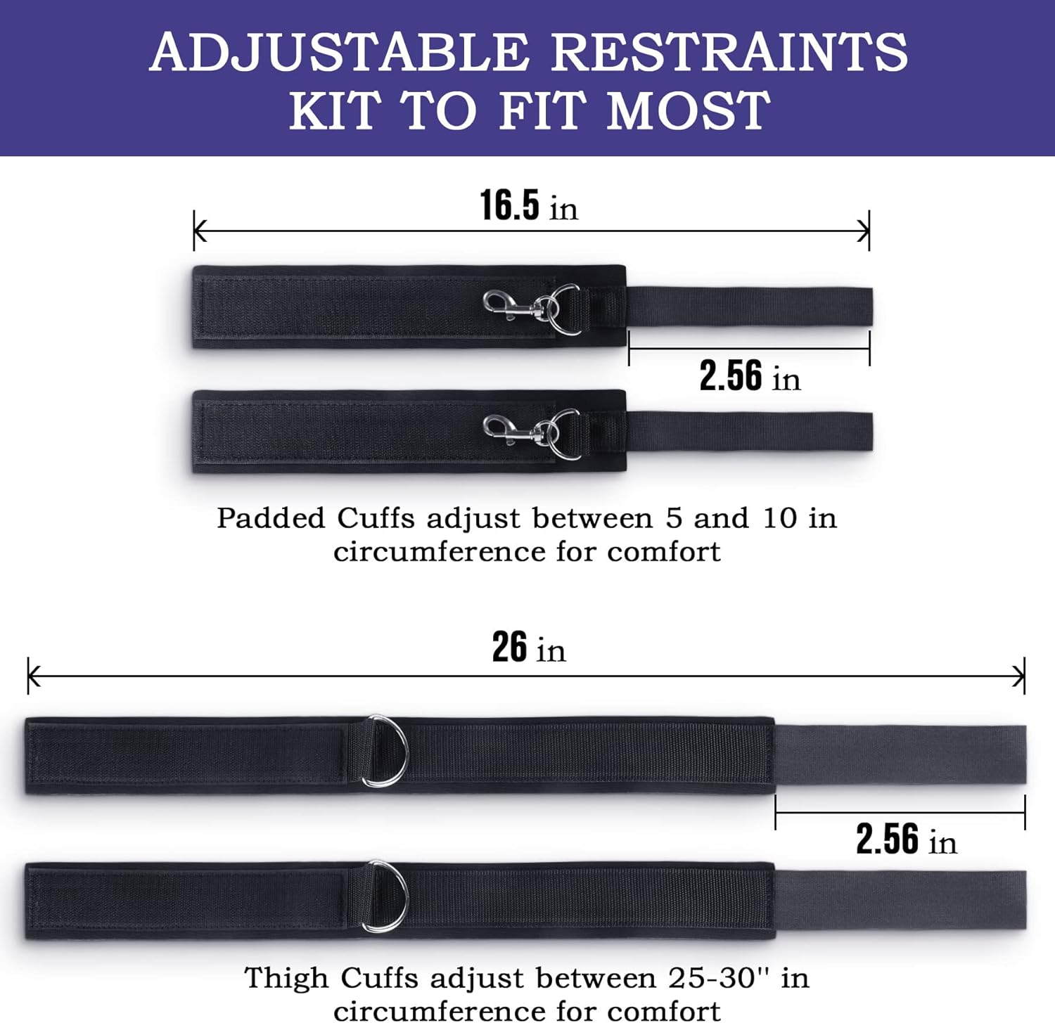 BDSM Wrist-to-Thigh Bondage Adjustable Sex Cuffs For Bedroom sex
