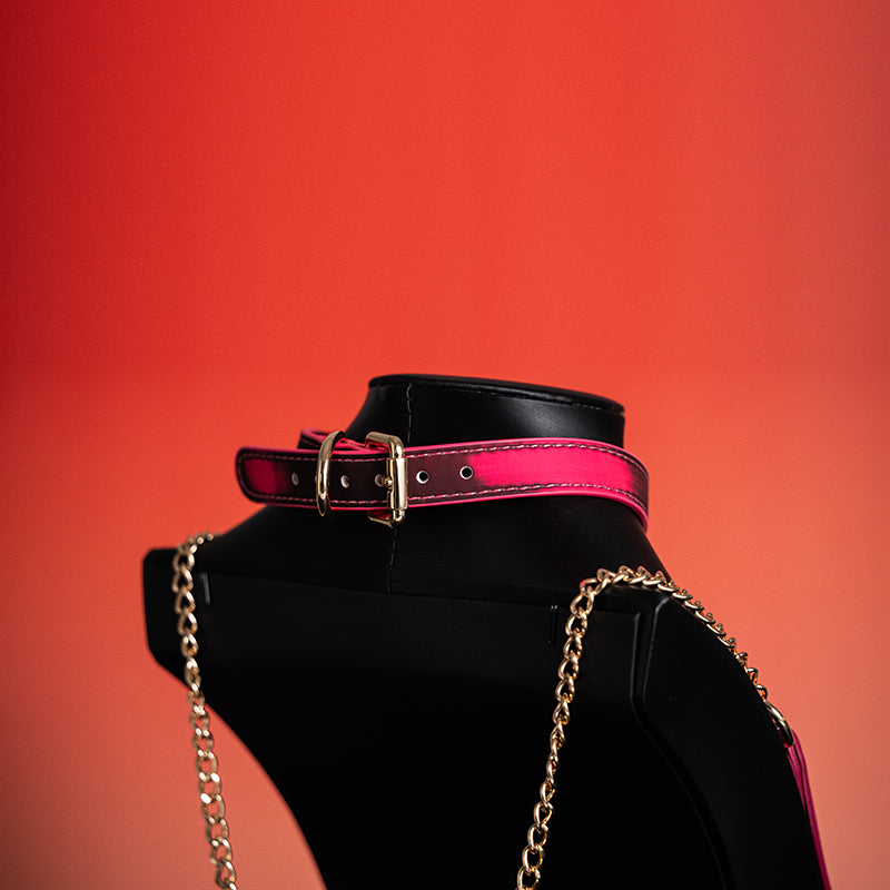 BDSM Temperature-Sensitive Color-Changing Collar With Leash