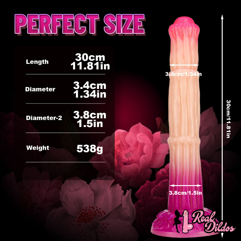 11.81in Lifelike 3d Printed Makeup Dildo For Adult Masturabtion