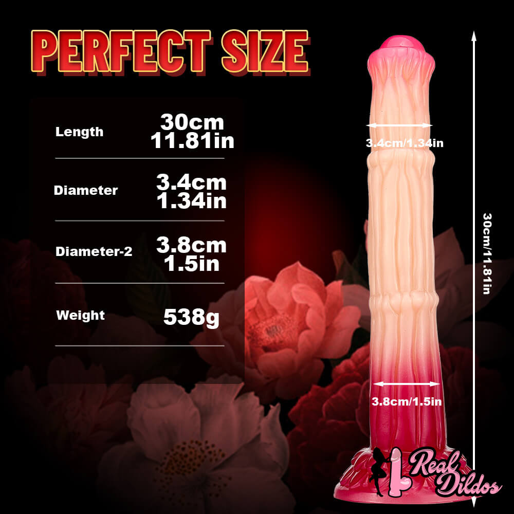 11.81in Lifelike 3d Printed Makeup Dildo For Adult Masturabtion