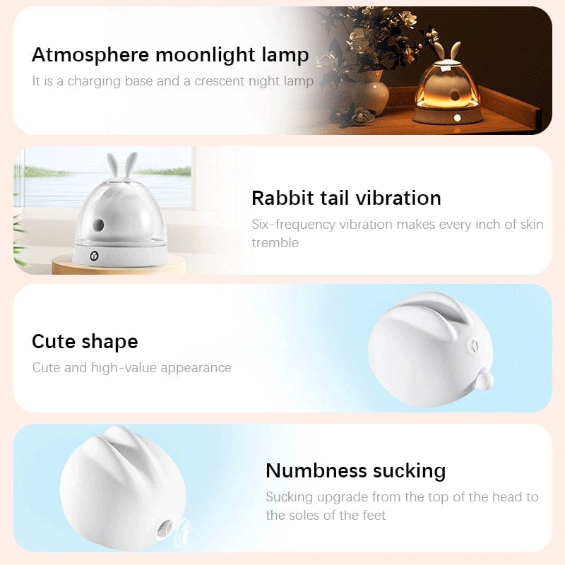 Rabbit Klitoris-Saugvibrator mit bunter Lichtladestation