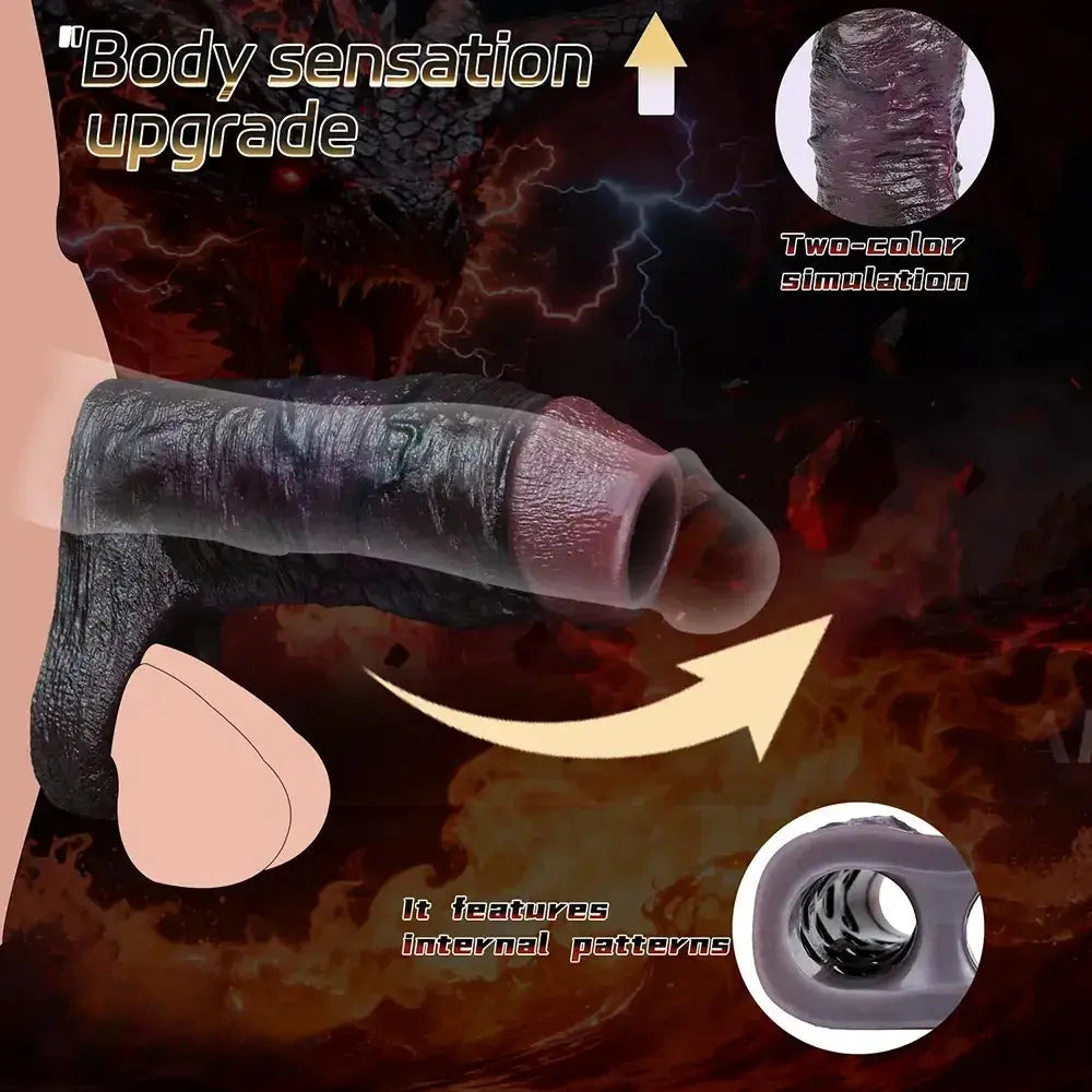 4.01in 4.72in 5.9in Lifelike Cock Sleeve Dildo Prostate Massage Sex Toy