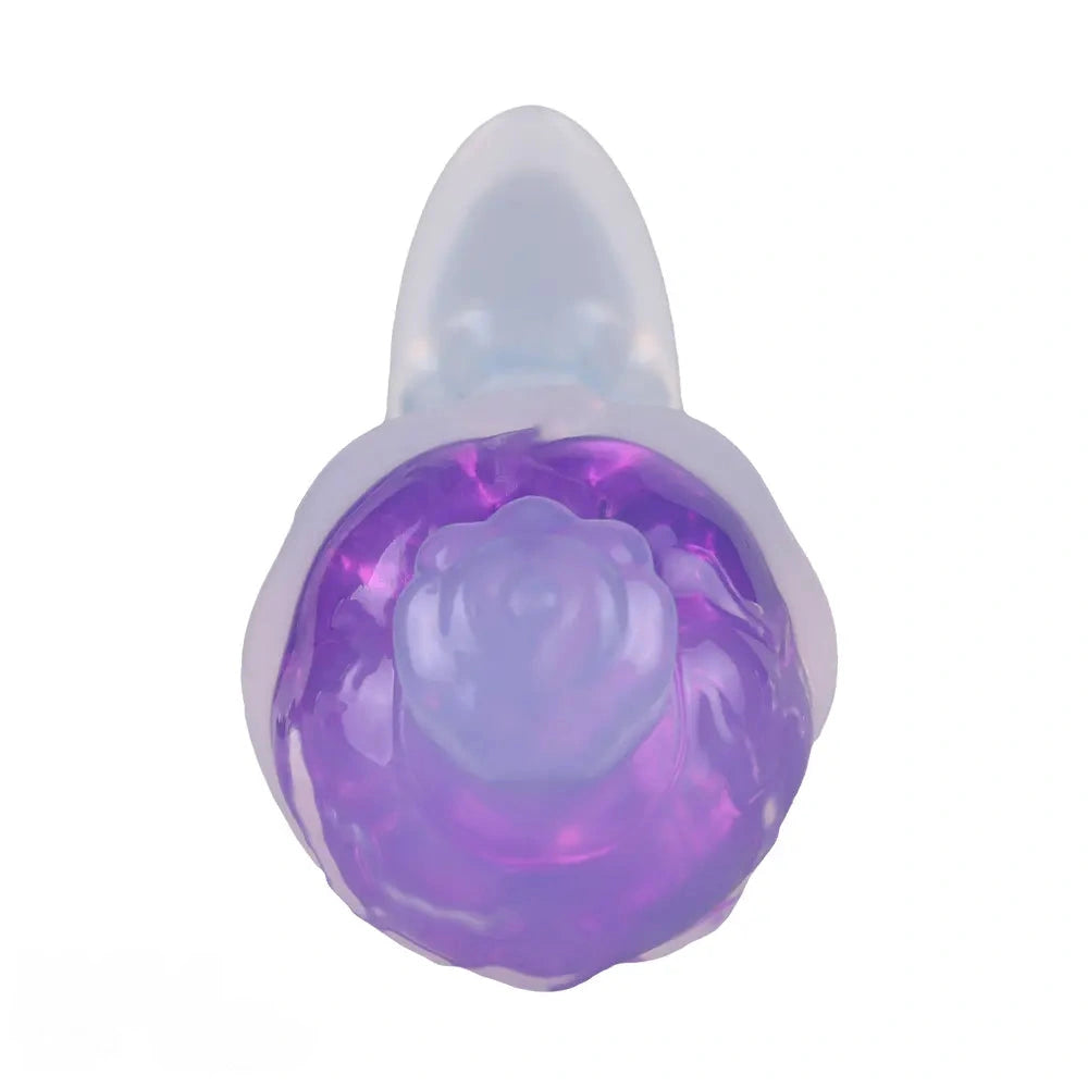 4.01in Fox Tail Wear Anchor Silicone Dildo Butt Plug For BDSM Role Love