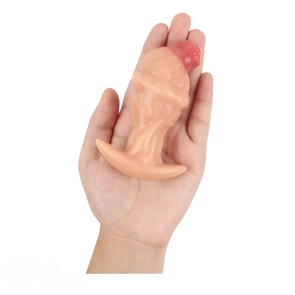 4.01in Fox Tail Wear Anchor Silicone Dildo Butt Plug For BDSM Role Love