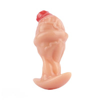4.01in Fox Tail Wear Anchor Silicone Dildo Butt Plug For BDSM Role Love