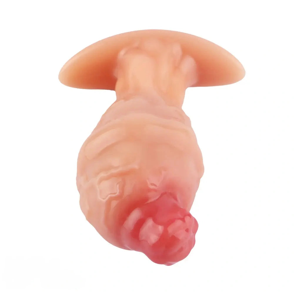 4.01in Fox Tail Wear Anchor Silicone Dildo Butt Plug For BDSM Role Love