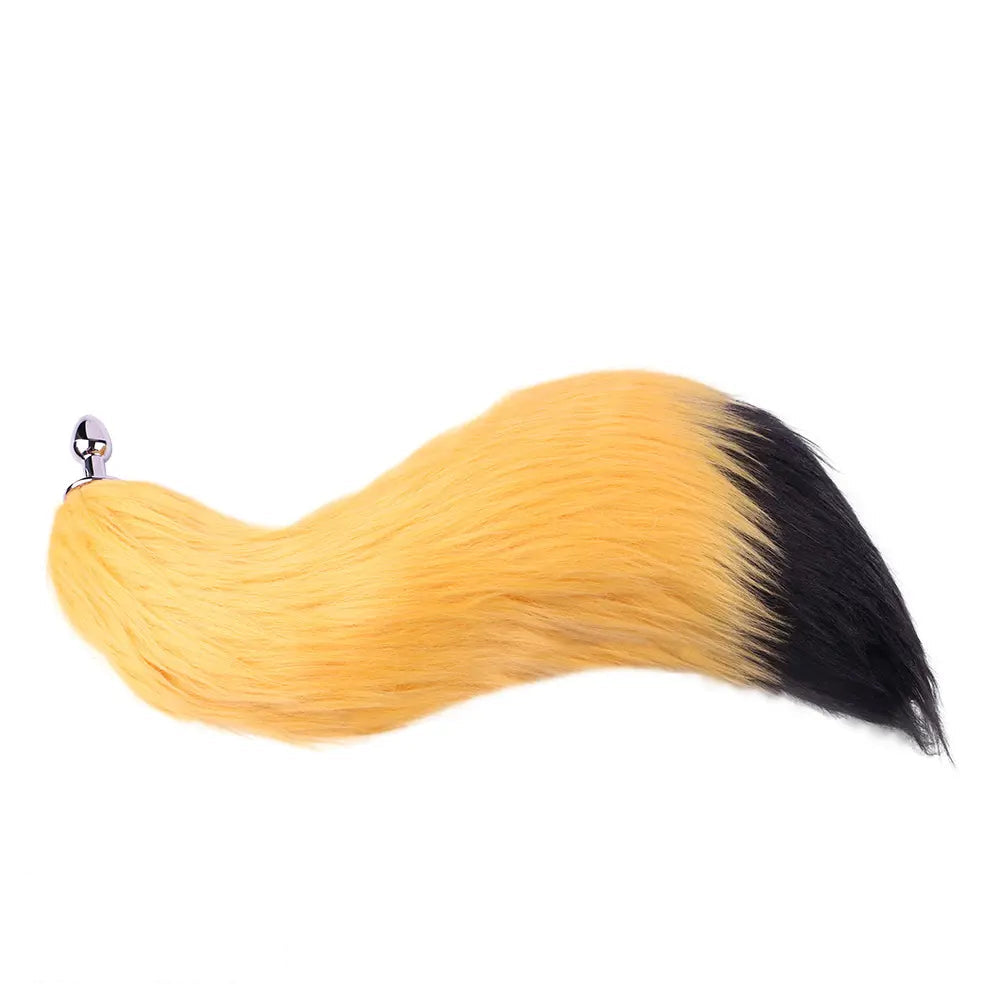 4.01in Fox Tail Wear Anchor Silicone Dildo Butt Plug For BDSM Role Love