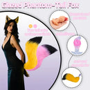 4.01in Fox Tail Wear Anchor Silicone Dildo Butt Plug For BDSM Role Love