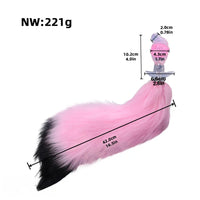 4.01in Fox Tail Wear Anchor Silicone Dildo Butt Plug For BDSM Role Love