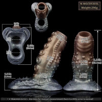 4.02in 4.76in 6.06in 6.69in Tentacle Strap on Hollow Cock Sleeve Dildo