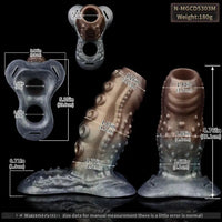 4.02in 4.76in 6.06in 6.69in Tentacle Strap on Hollow Cock Sleeve Dildo