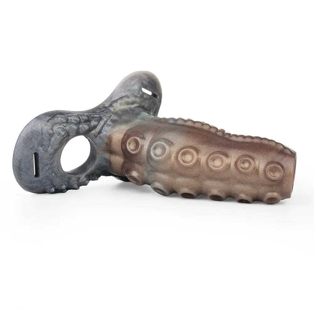4.02in 4.76in 6.06in 6.69in Tentacle Strap on Hollow Cock Sleeve Dildo
