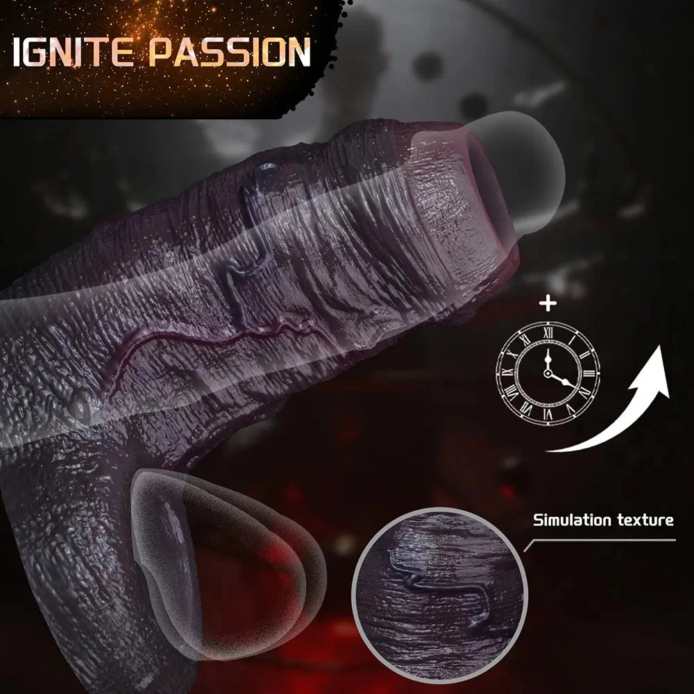 4.05in 4.8in 5.39in Platinum Silicone Penis Dildo Sleeve Male Wearable Penis