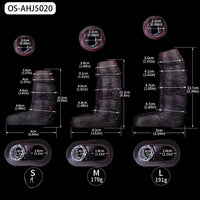 4.05in 4.8in 5.39in Platinum Silicone Penis Dildo Sleeve Male Wearable Penis