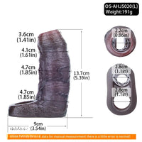 4.05in 4.8in 5.39in Platinum Silicone Penis Dildo Sleeve Male Wearable Penis