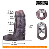 4.05in 4.8in 5.39in Platinum Silicone Penis Dildo Sleeve Male Wearable Penis