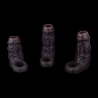 4.05in 4.8in 5.39in Platinum Silicone Penis Dildo Sleeve Male Wearable Penis