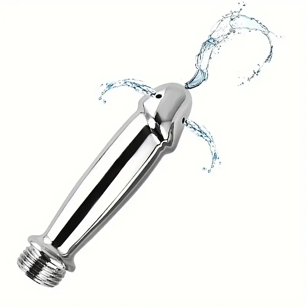 4.05in 4.92in Metal Enema Shower Dildo For Anal Vaginal Cleaner Sex Toy