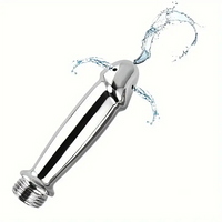 4.05in 4.92in Metal Enema Shower Dildo For Anal Vaginal Cleaner Sex Toy