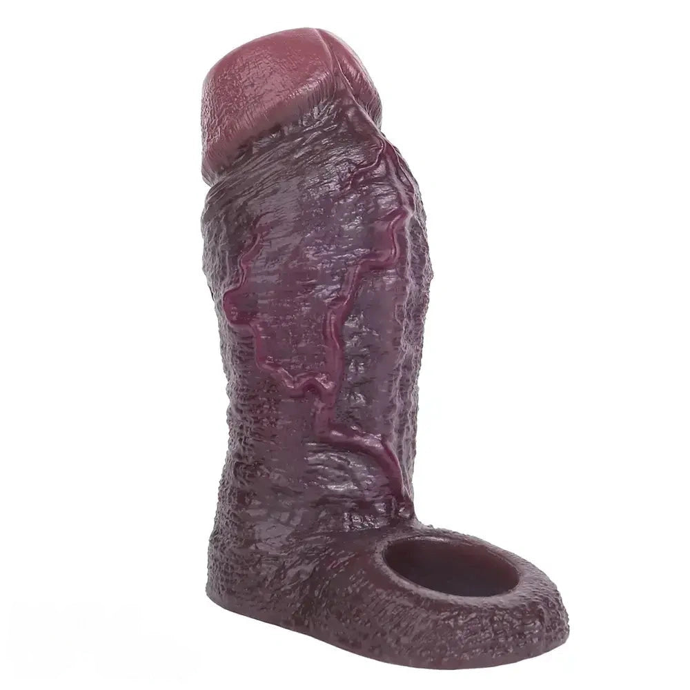 4.09in 4.64in 5.51in Lifelike Cock Soft Silicone Flexible Dildo Sleeve