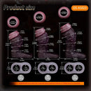 4.09in 4.64in 5.51in Lifelike Cock Soft Silicone Flexible Dildo Sleeve
