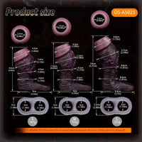 4.09in 4.64in 5.51in Lifelike Cock Soft Silicone Flexible Dildo Sleeve