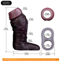 4.09in 4.64in 5.51in Lifelike Cock Soft Silicone Flexible Dildo Sleeve