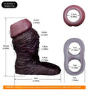 4.09in 4.64in 5.51in Lifelike Cock Soft Silicone Flexible Dildo Sleeve