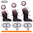 4.09in 4.64in 5.51in Lifelike Cock Soft Silicone Flexible Dildo Sleeve