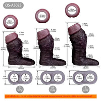 4.09in 4.64in 5.51in Lifelike Cock Soft Silicone Flexible Dildo Sleeve