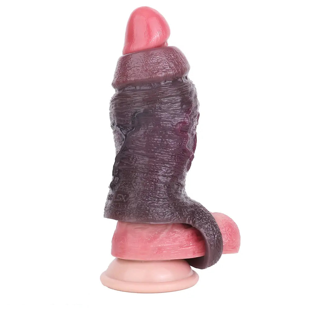4.09in 4.64in 5.51in Lifelike Cock Soft Silicone Flexible Dildo Sleeve